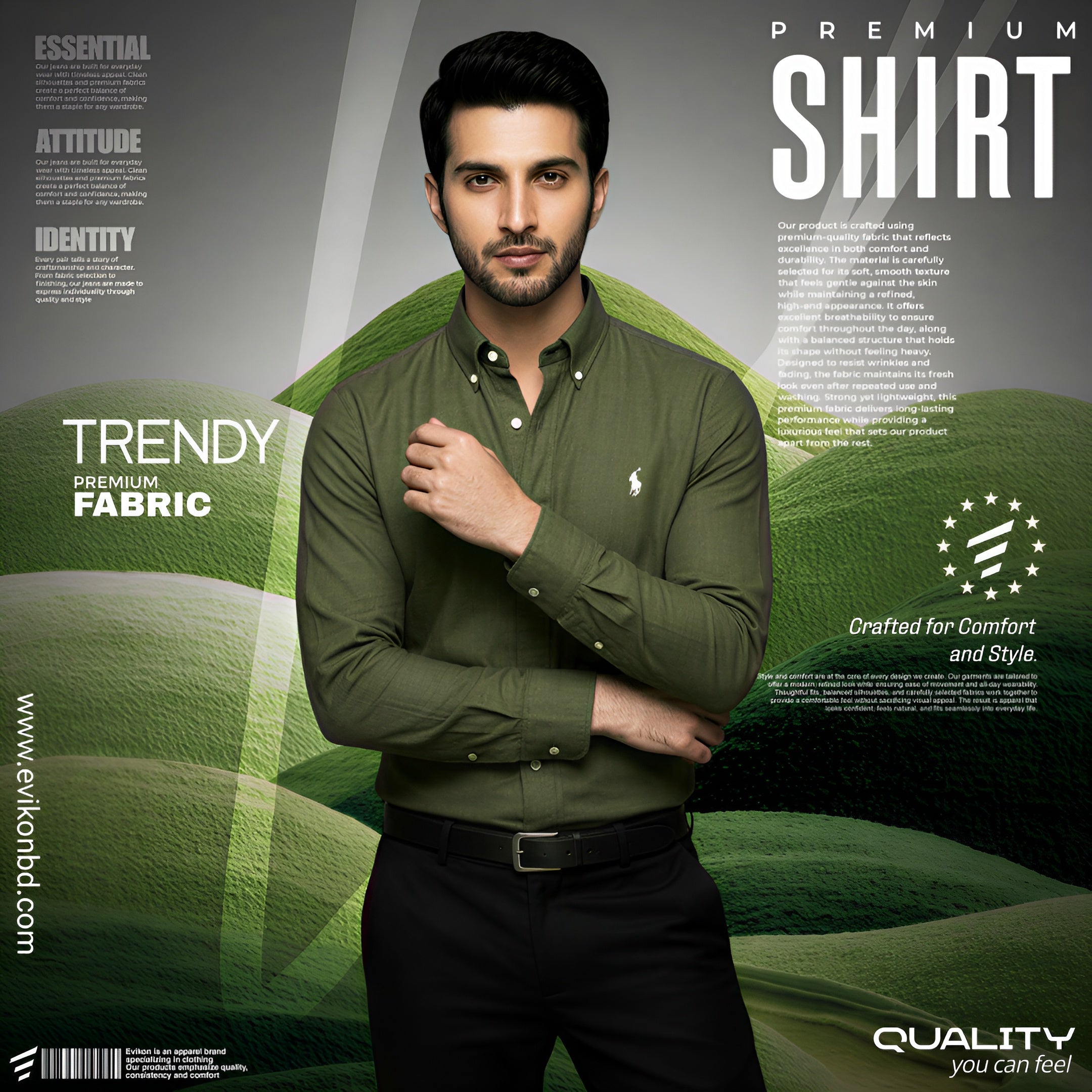 Classic Olive Oxford Shirt