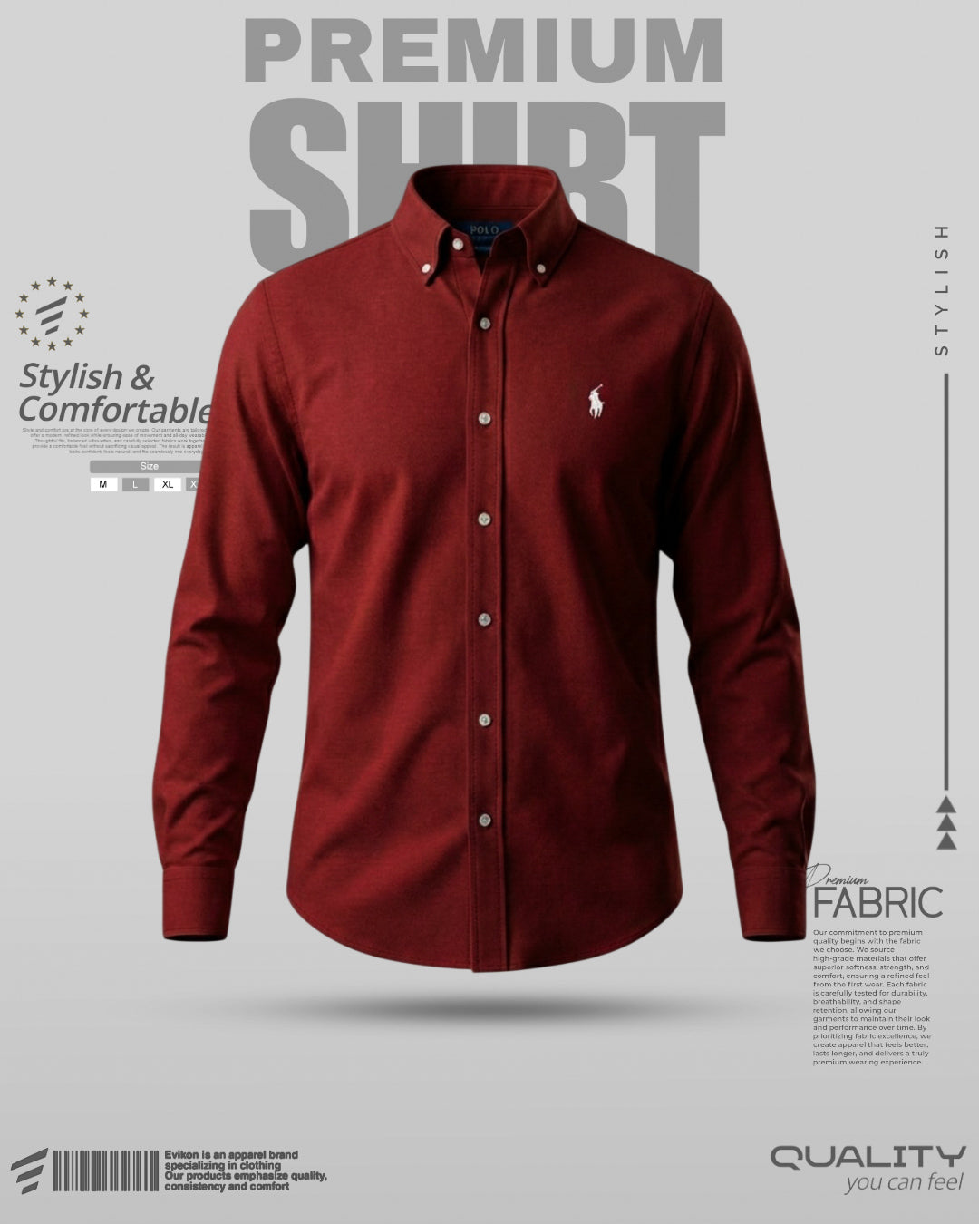 Classic Red Maroon Oxford Shirt