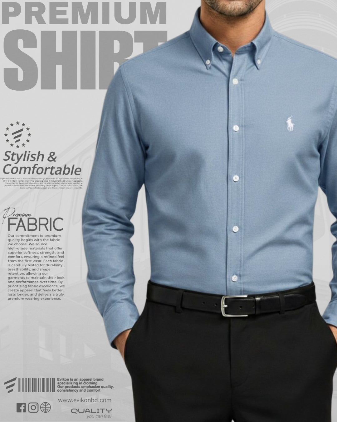 Classic Sky Blue Oxford Shirt