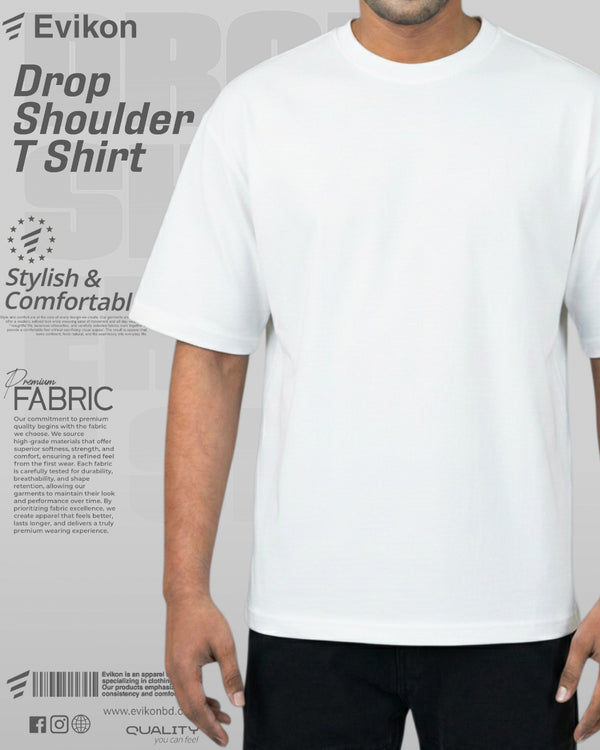 Premium Drop Shoulder (White)