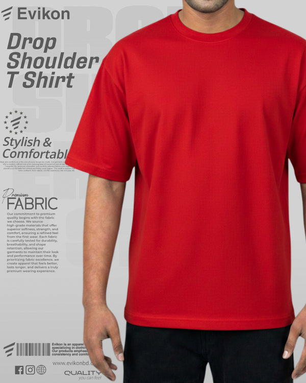 Premium Drop Shoulder (Maroon)