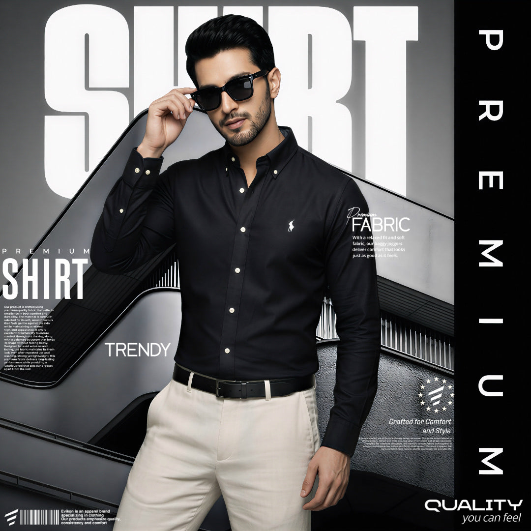 Classic Black Oxford Shirt