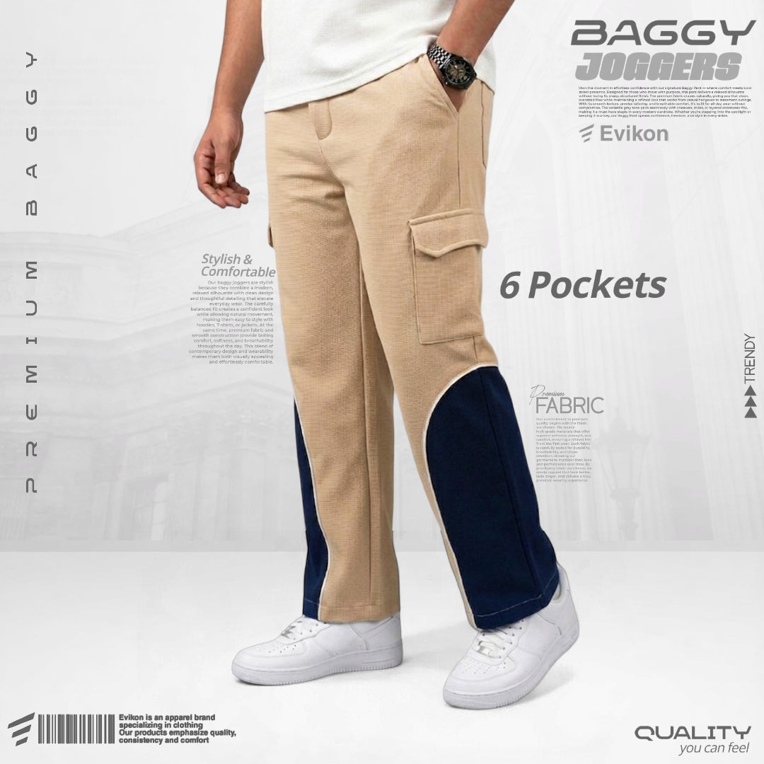 6 Pocket Baggy Pant (Brown)