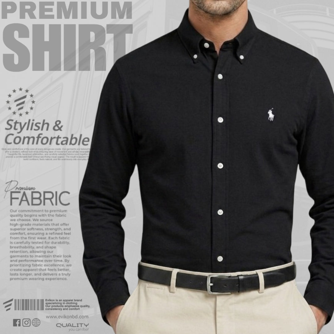 Classic Black Oxford Shirt