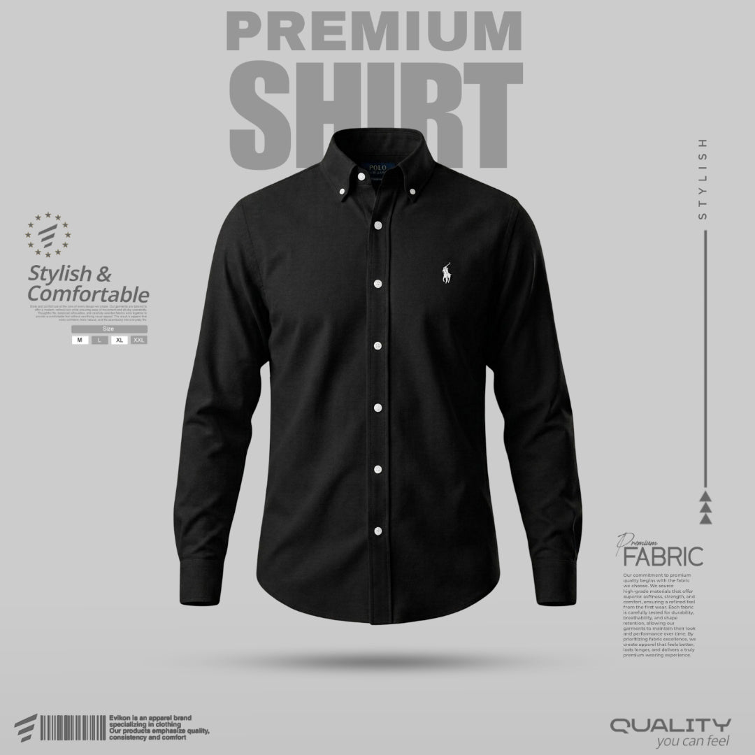 Classic Black Oxford Shirt