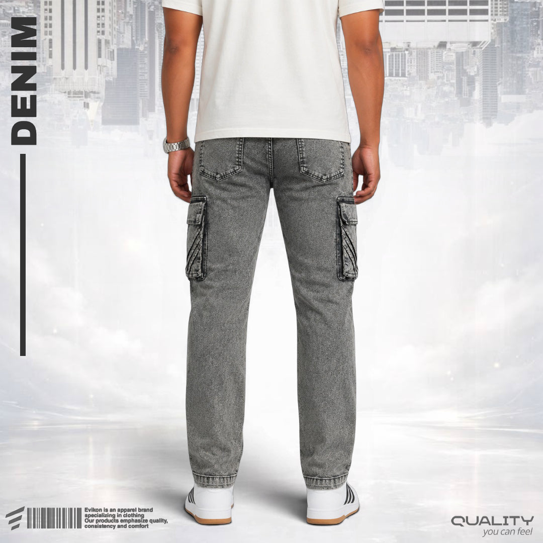 Premium 6 Pocket Baggy Jeans (Ash)