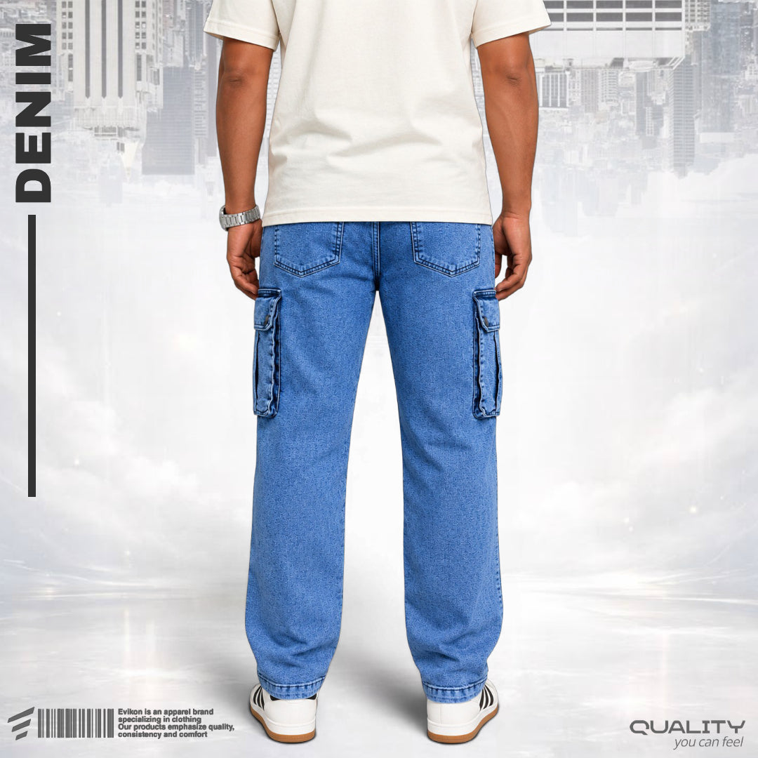 Premium 6 Pocket Baggy Jeans (Light Blue)