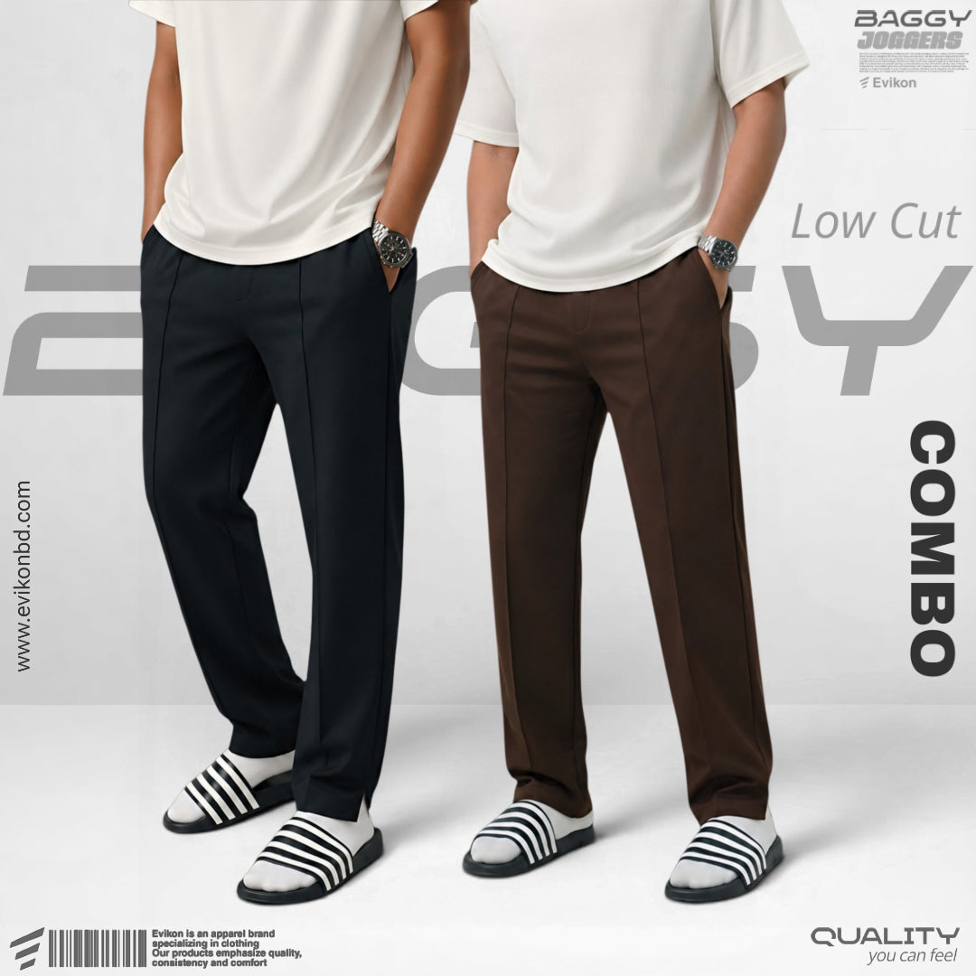 Low Cut Baggy Combo (Black & Coffee)