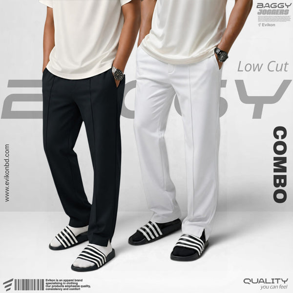 Low Cut Baggy Combo (Black & White)