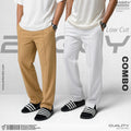Low Cut Baggy Combo (White & Brown)