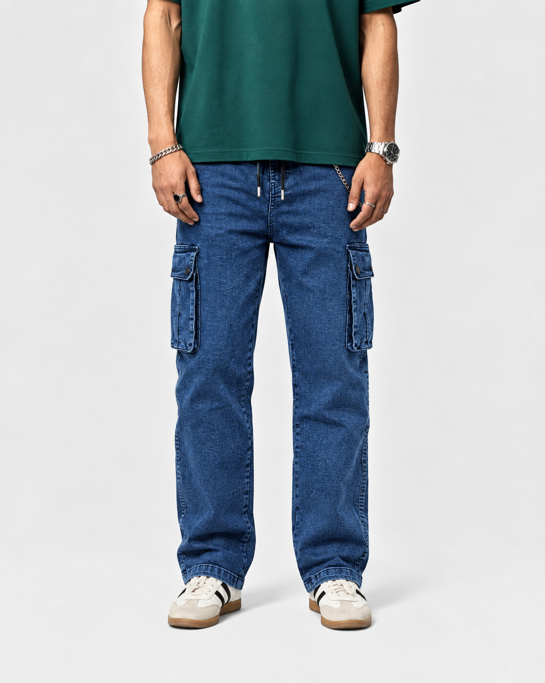 Six Pocket Baggy Jeans — Deep Blue
