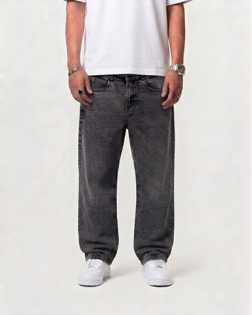 Evikon Semi Baggy Jeans - Deep Ash - front view
