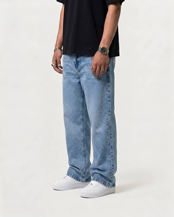 Evikon Semi Baggy Jeans - Blue - side view