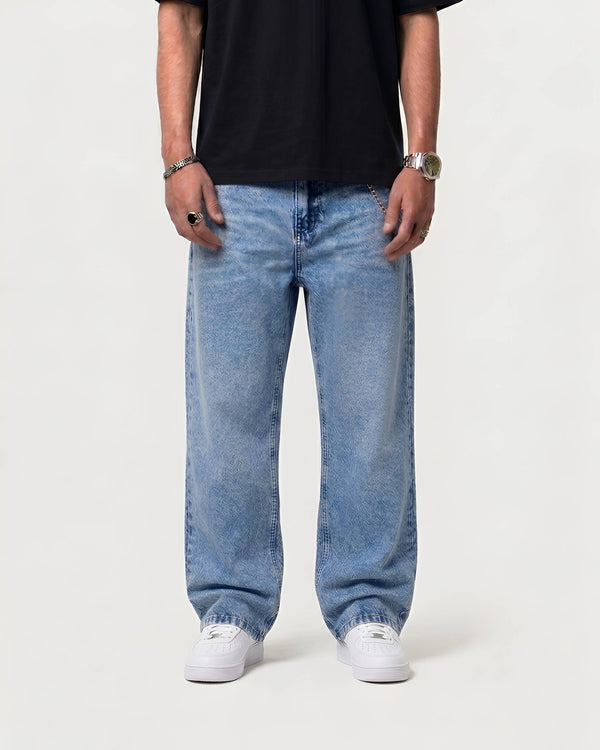Premium Semi Baggy Jeans - Blue