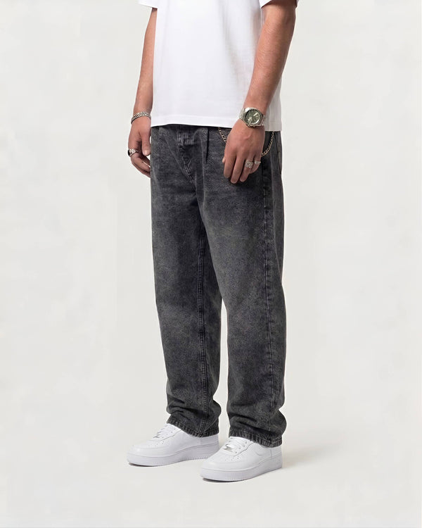 Evikon Semi Baggy Jeans - Deep Ash - side view